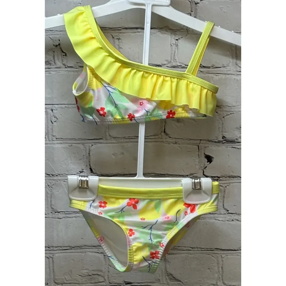 2 Wonder Nation Baby Girl Swimsuits (Size 12M)